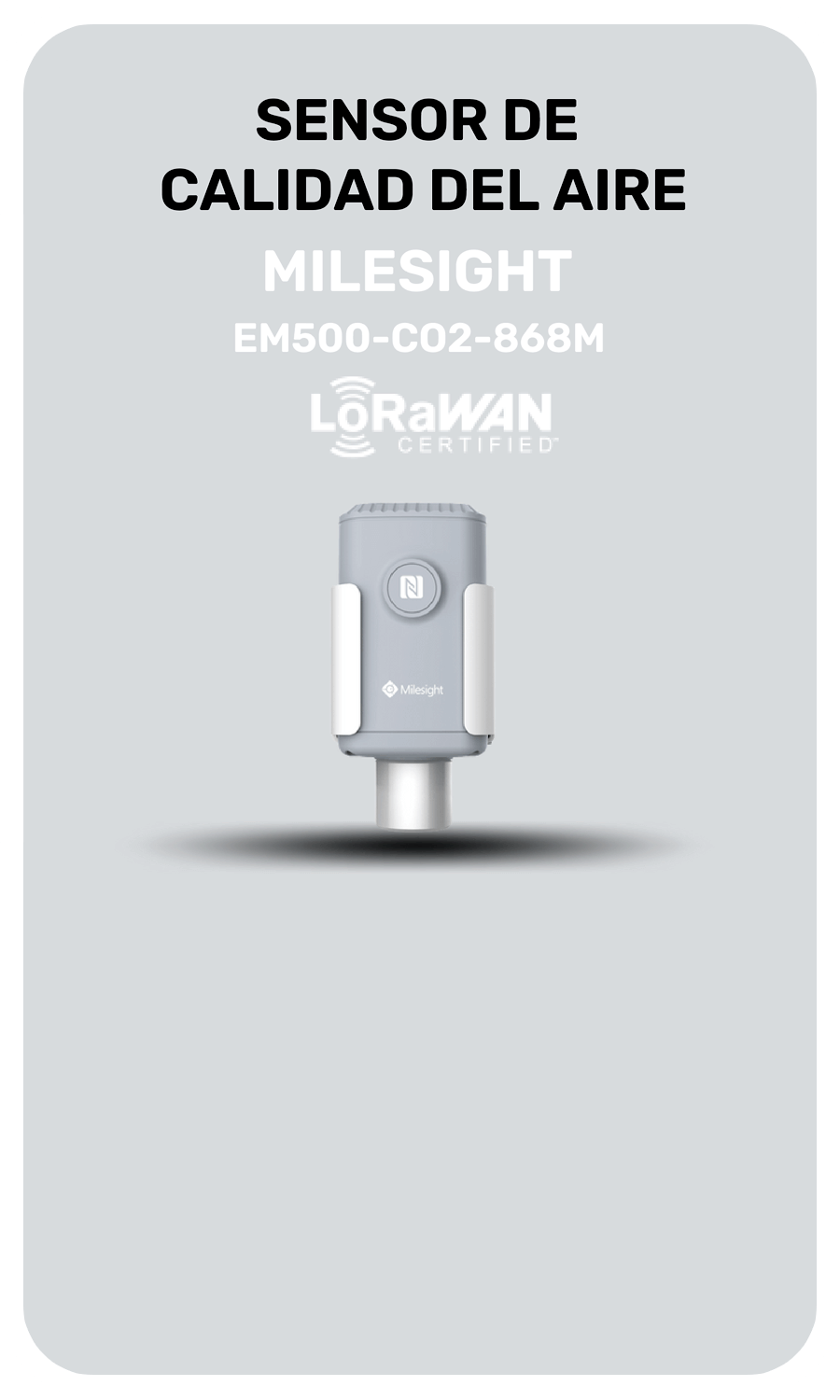 Milesight EM500-CO2-868M LoRaWAN CO2 y sensor de calidad del aire